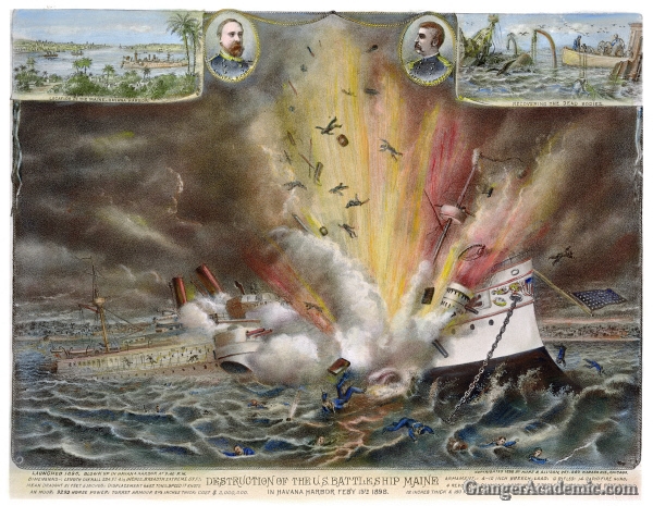 Destruction of the U.S. Battleship Maine in Havana Harbor