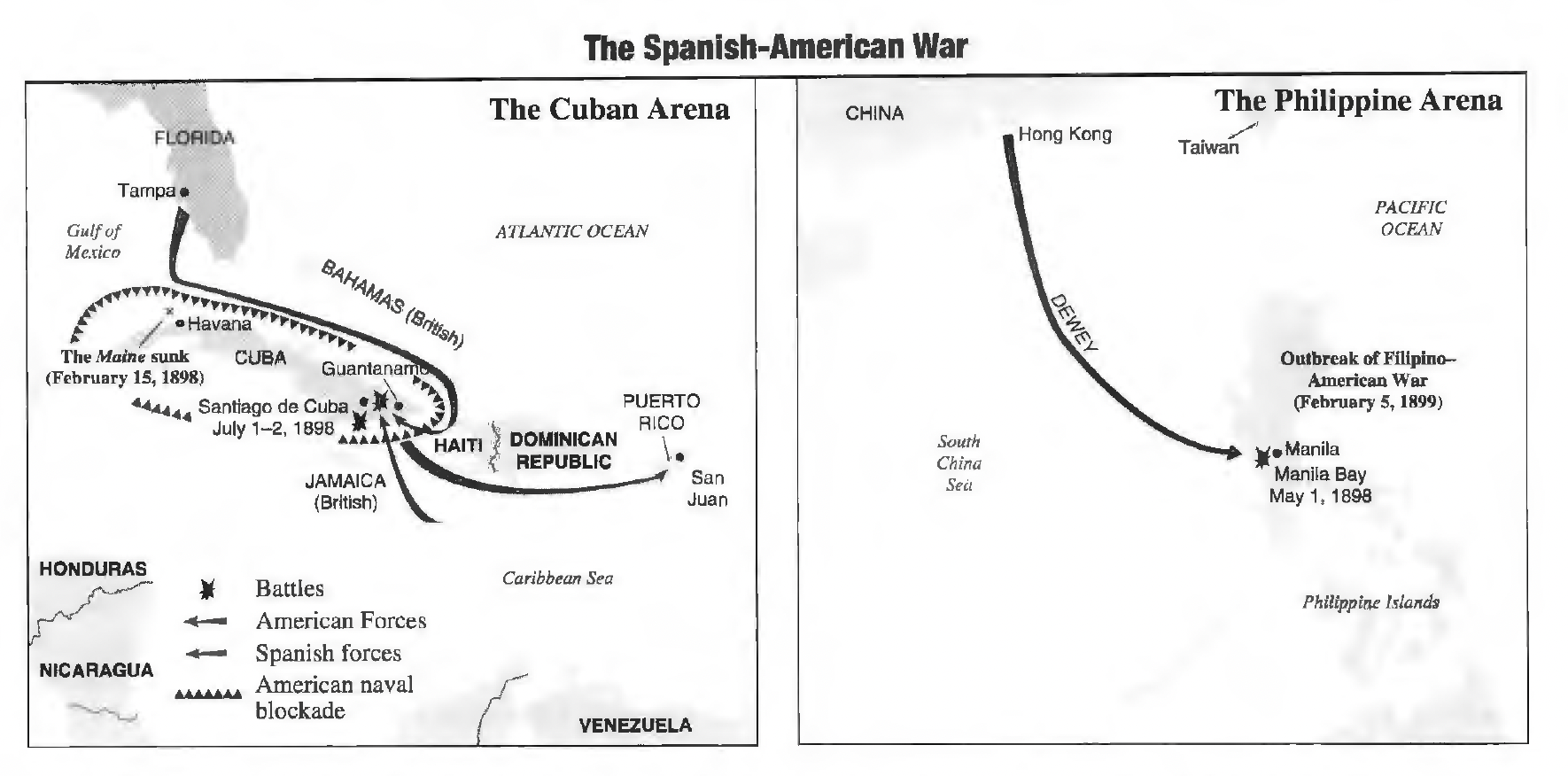 Maps of the Spanish-American war